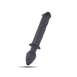 Toyz4Lovers realistyczne dildo z korkiem – 18 cm, czarne, hipoalergiczne - 2