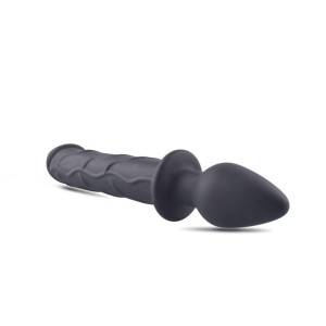 Toyz4Lovers realistyczne dildo z korkiem – 18 cm, czarne, hipoalergiczne - 3