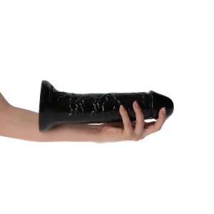 Dildo-Italian Cock realistyczne dildo z przyssawką – 25,5 cm, czarne, super realistyczne - 5