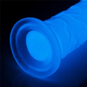 Lumino Play dildo z przyssawką – 20,3 cm, złamana biel, świecące w ciemności - 5
