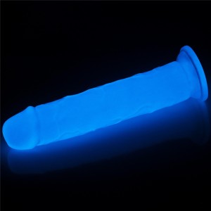 Lumino Play dildo z przyssawką – 20,3 cm, złamana biel, świecące w ciemności - 9