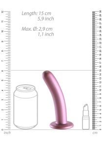 Ouch! dildo z przyssawką – 14,5 cm, metaliczne, ultra miękkie - 10