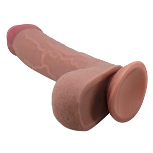 BAILE dildo z przyssawką realistyczne – 23 cm, naturalne, przesuwana skóra - 6