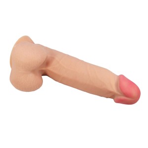 BAILE dildo z przyssawką realistyczne – 21,6 cm, naturalne, z realistycznymi żyłami - 5