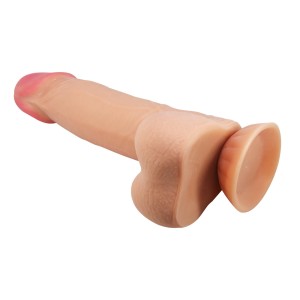 BAILE dildo z przyssawką realistyczne – 21,6 cm, naturalne, z realistycznymi żyłami - 6
