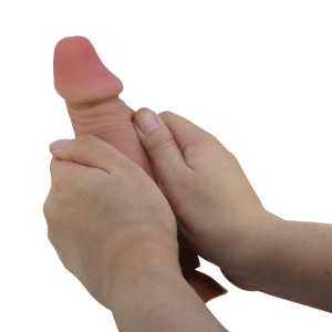 BAILE dildo z przyssawką zakrzywione – 20,5 cm, naturalne, - 8