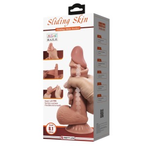 BAILE dildo z przyssawką zakrzywione – 20,5 cm, naturalne, - 11