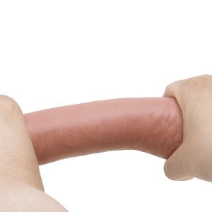 PRETTY LOVE dildo z przyssawką realistyczne – 21 cm, naturalne, ruchoma skóra - 5
