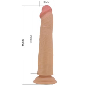 PRETTY LOVE dildo z przyssawką realistyczne – 25,4 cm, naturalne, Seria Sliding Skin - 7