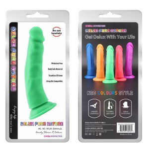 Steven.R realistyczne dildo z przyssawką – 22.5 cm, zielone, antybakteryjne - 1