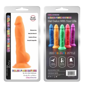 Rick.G dildo z przyssawką – 22.7 cm, pomarańczowe, realistyczne - 1