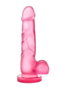 B Yours dildo żelowe realistyczne – 18 cm, różowe, z żyłkowaniem i przyssawką, Seria Soft - 2
