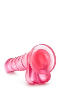 B Yours dildo żelowe realistyczne – 18 cm, różowe, z żyłkowaniem i przyssawką, Seria Soft - 3