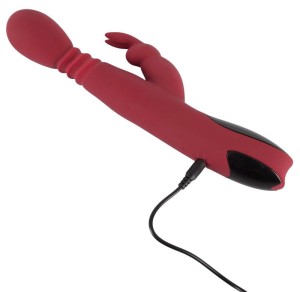 Silicone Wibrator łechtaczki ogrzewanie i 10 trybów – czerwony króliczek - 7