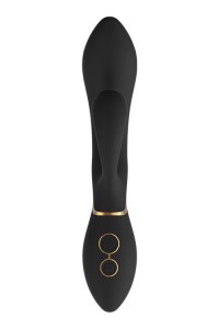 Dream Toys wibrator króliczek 2 silniki - czarny ze złotymi akcentami - 5