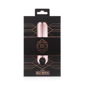 Rosy Gold mini wibrator kompaktowy - różowo-złoty - 5