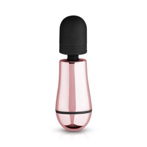 Rosy Gold mini wibrator kompaktowy - różowy i czarny - 1