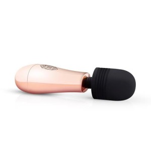 Rosy Gold mini wibrator kompaktowy - różowy i czarny - 3