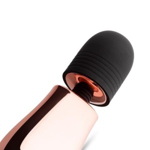 Rosy Gold mini wibrator kompaktowy - różowy i czarny - 5
