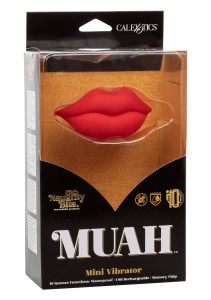 Muah mini wibrator kompaktowy - czerwony lip massager - 2
