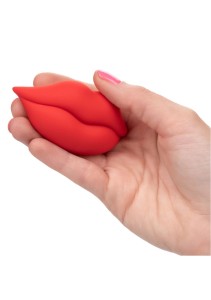 Muah mini wibrator kompaktowy - czerwony lip massager - 7