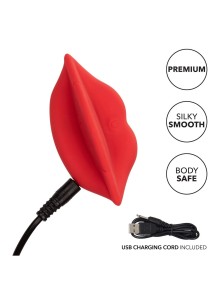 Muah mini wibrator kompaktowy - czerwony lip massager - 10