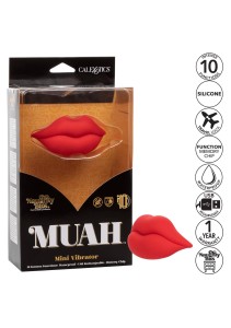 Muah mini wibrator kompaktowy - czerwony lip massager - 11