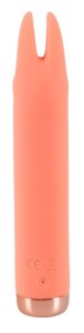 Peachy mini wibrator elastyczny - pastelowy z wibrouszami - 5