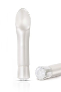 Oh My Gem mini wibrator kompaktowy - srebrny z klejnotem - 3