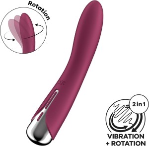 Satisfyer Spinning Vibe 1 - wibrator punktu G rotacyjny czerwony - 2