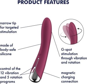 Satisfyer Spinning Vibe 1 - wibrator punktu G rotacyjny czerwony - 3