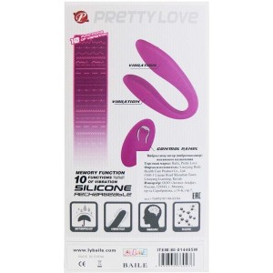 Pretty Love wibrator łechtaczki 10 funkcji - z pilotem USB - 10