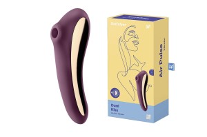 Satisfyer Dual Kiss - stymulator i wibrator 2w1 bordowy - 2
