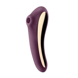 Satisfyer Dual Kiss - stymulator i wibrator 2w1 bordowy - 1