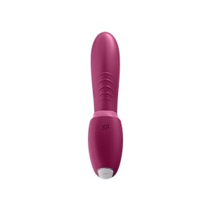 Satisfyer Sunray - płaski stymulator z aplikacją bordowy - 3