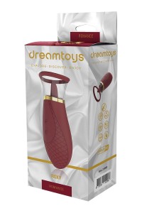 Dream Toys stymulator łechtaczki z funkcją ssania – burgundowy, wodoodporny - 1