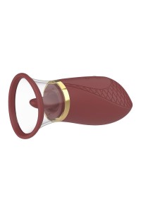 Dream Toys stymulator łechtaczki z funkcją ssania – burgundowy, wodoodporny - 4