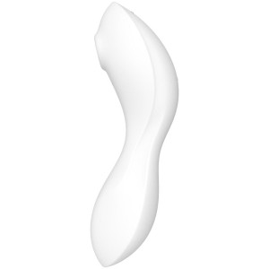 Satisfyer Curvy Trinity 5+ - wibrator łechtaczkowy sterowany telefonem biały - 2