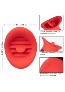 French Kiss wibrator łechtaczki 12 funkcji – czerwony - 3