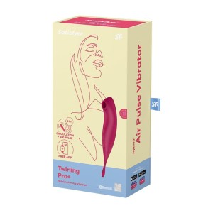 Satisfyer Twirling Pro Connect App - rotacyjny masażer z aplikacją ciemnoczerwony - 2