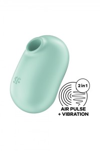 Satisfyer Pro To Go 2 - podróżny stymulator powietrzny miętowy - 2