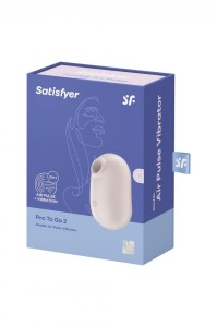Satisfyer Pro To Go 2 - podróżny stymulator powietrzny beżowy - 1