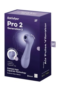 Satisfyer Pro 2 - wibrator soniczny sterowany telefonem liliowy - 4