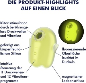 Satisfyer Glowing Ghost - wibrator soniczny duszek świecący - 3