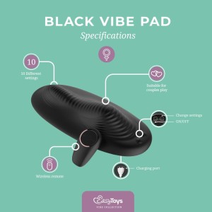 Vibe Pad wibrator łechtaczki zdalne sterowanie – czarny - 6