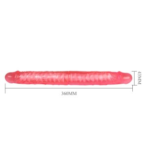 BAILE dildo podwójne - twarde, długie, gładkie TPR - 5