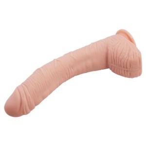 BAILE dildo realistyczne z przyssawką – 28 cm, cieliste, zakrzywiony punkt G - 9