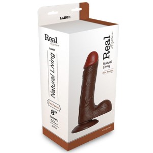 Toyz4lovers dildo realistyczne Real Rapture – 23 cm, czarne, z żyłkowaniem - 1