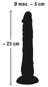 European Lover dildo realistyczne z przyssawką – 18 cm, kolorowy, z żyłkowaniem - 8