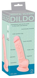 Medical Silicone dildo realistyczne z przyssawką – 18 cm, naturalne, ultra elastyczne - 1